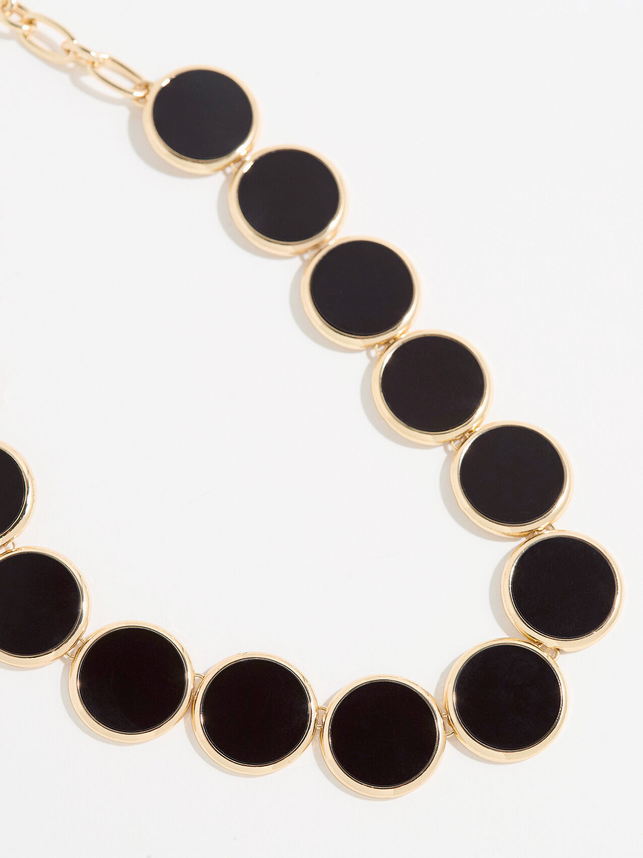 Gold necklace black stone sale