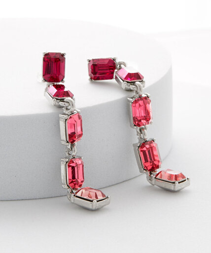 Rectangle Jewel Drop Earrings Image 2