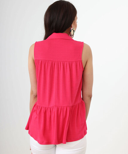 Sleeveless Mid Length Tiered Top Image 4