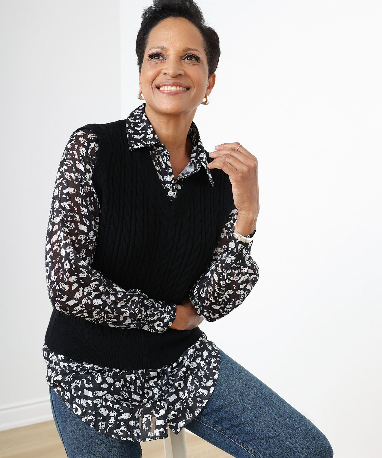 Sweater blouse clearance