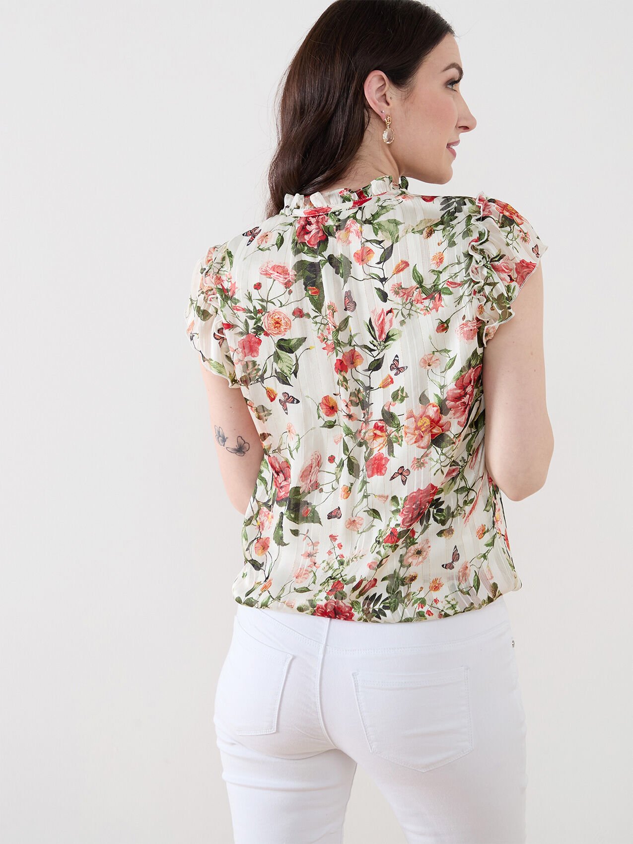 H and m floral blouse clearance