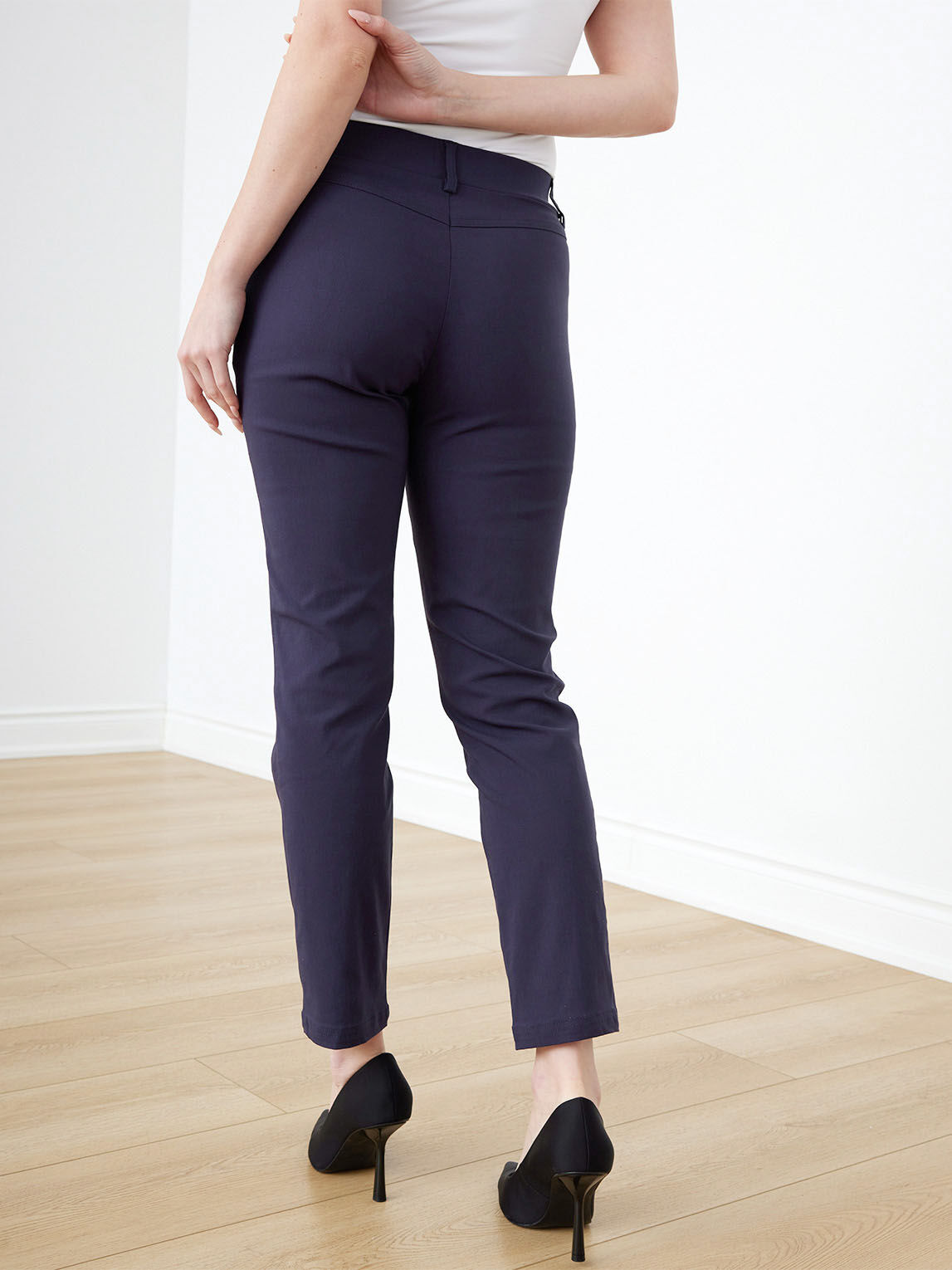 Microtwill Slim Leg Comfort Waist Pant Cleo 4000009071
