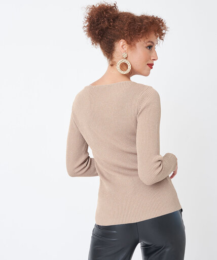 Peekaboo Pullover Shimmer Sweater Image 4