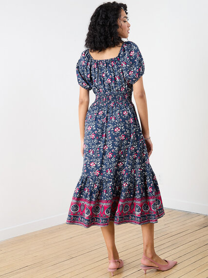 Petite Smocked Midi Dress Image 3