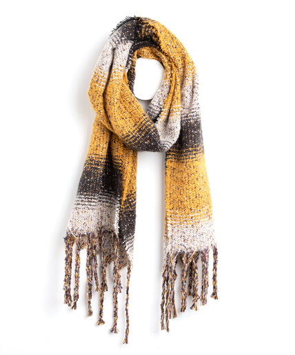 Striped Boucle Scarf Image 1