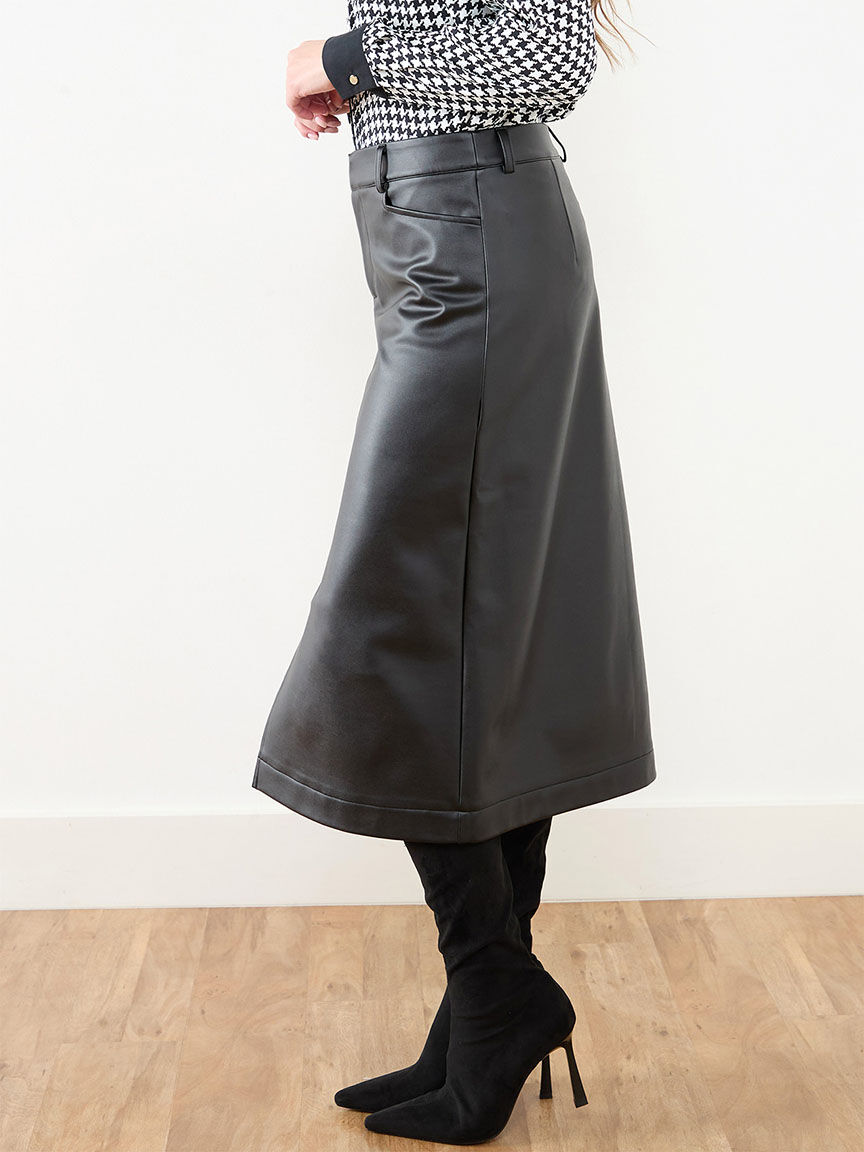 Vegan leather boot skirt Cleo Black XS