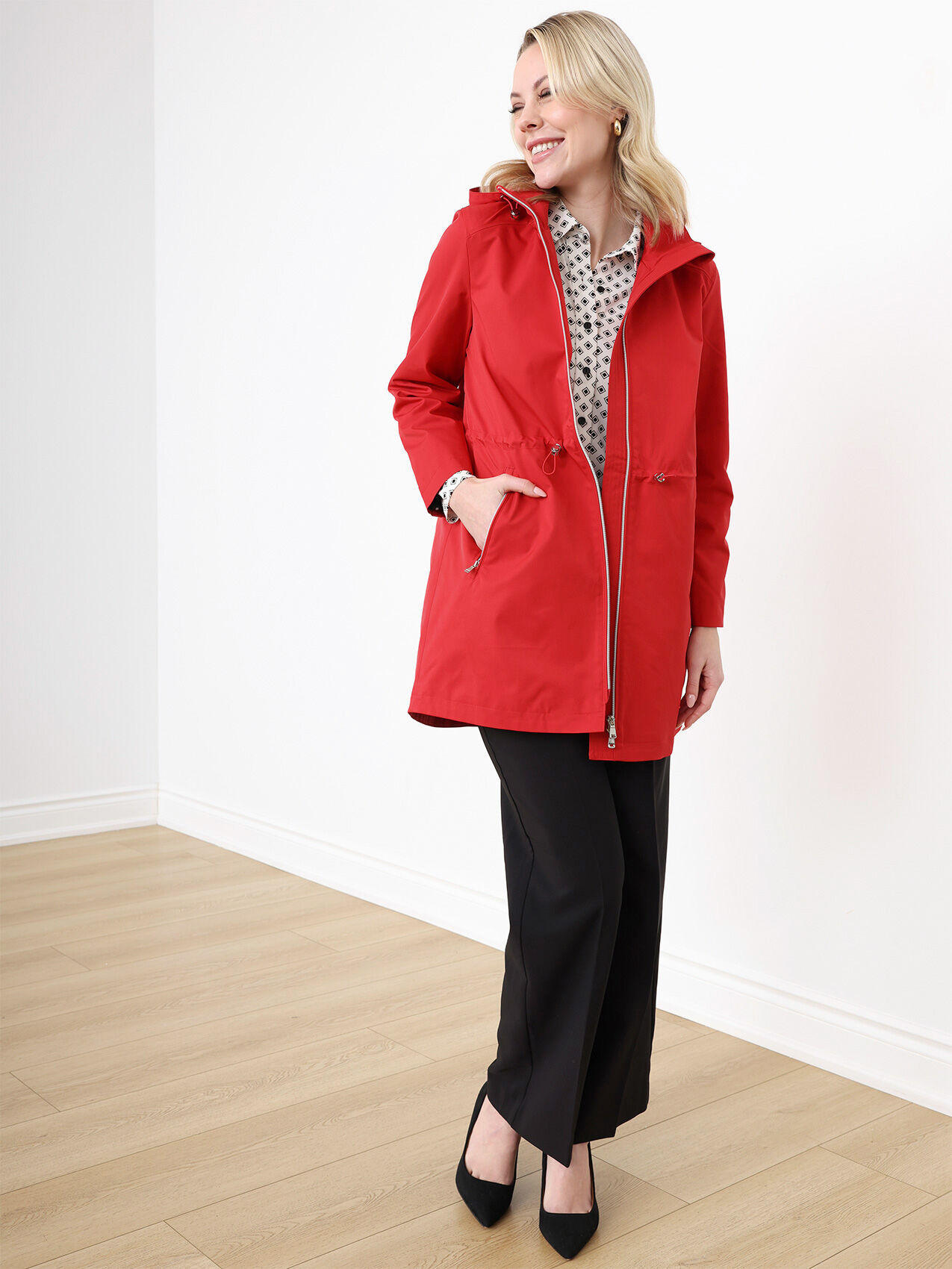 Anorak Coat with Removable Hood