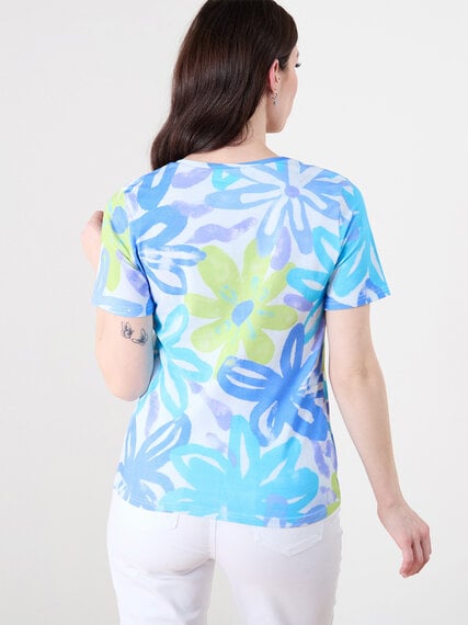 Retro Floral V-Neck Top by GG Collection Image 6