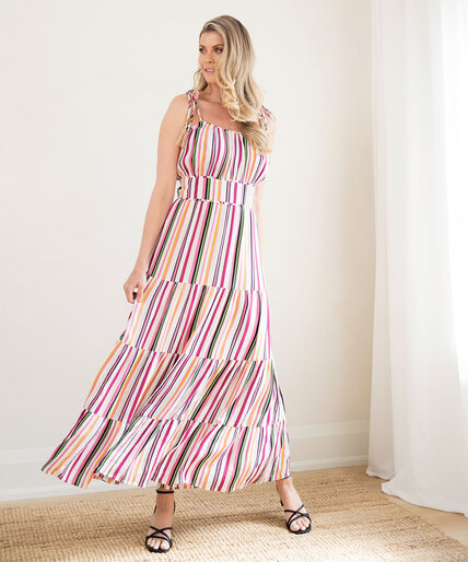 Striped Strappy Maxi Dress Image 1
