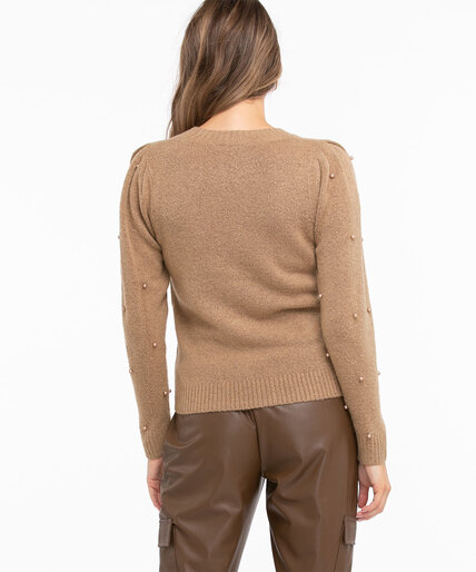 Puff Shoulder Pullover Sweater Image 3