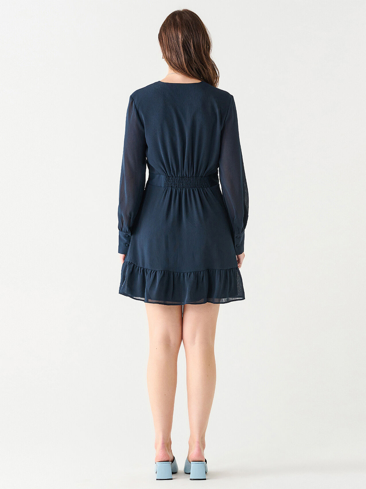 Ruffle hem on sale cocktail dress