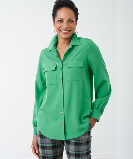 Collared Button Front Shirt Image 5