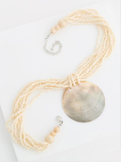 Natural Shell Sea Bead Short Necklace