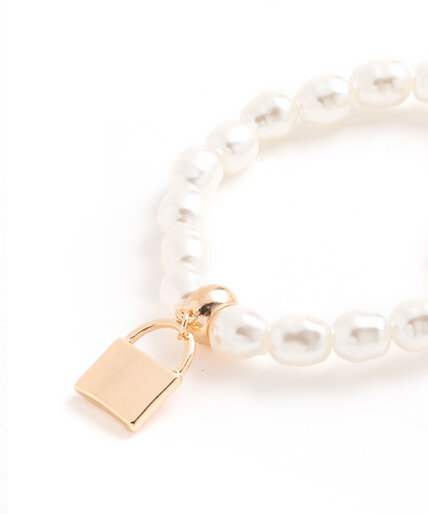 Pearl & Gold Charm Bracelet 3-Pack Image 3