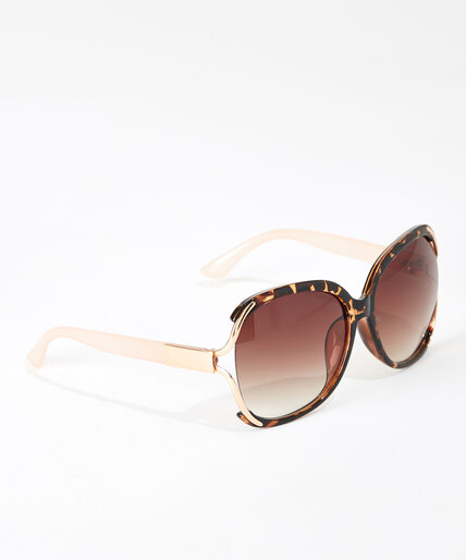 Tortoise Sunglasses with Rose Gold Accents Image 2
