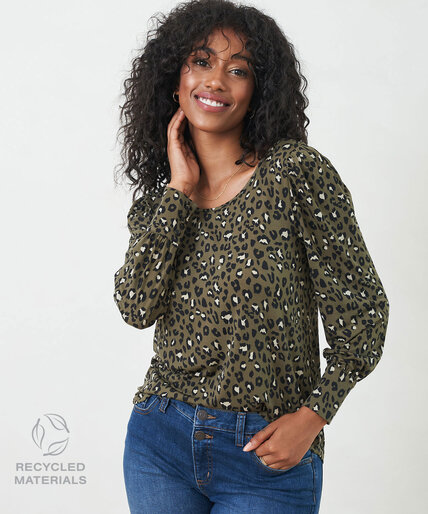 Patterned Long Sleeve Top Image 1