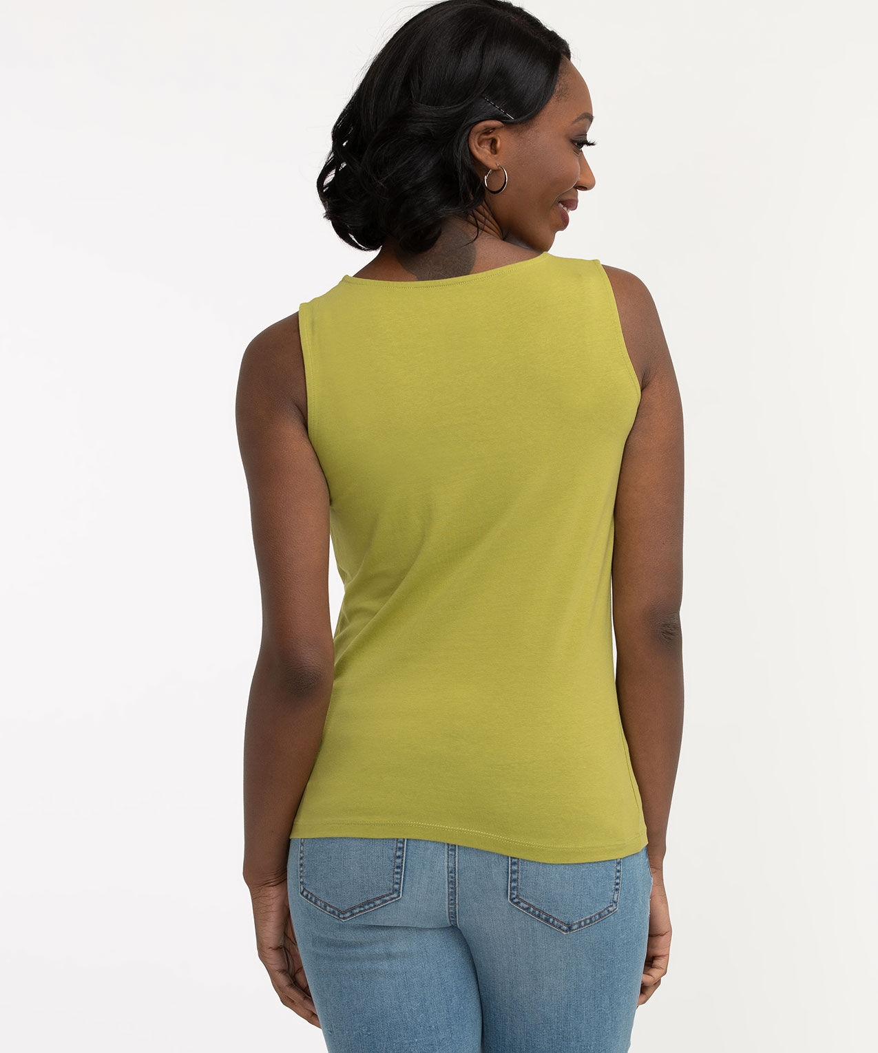 Low Impact Ruched V-Neck Tank