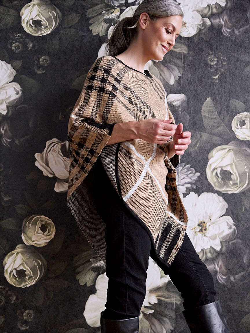 Knit Poncho Sweater Cleo 4000010522