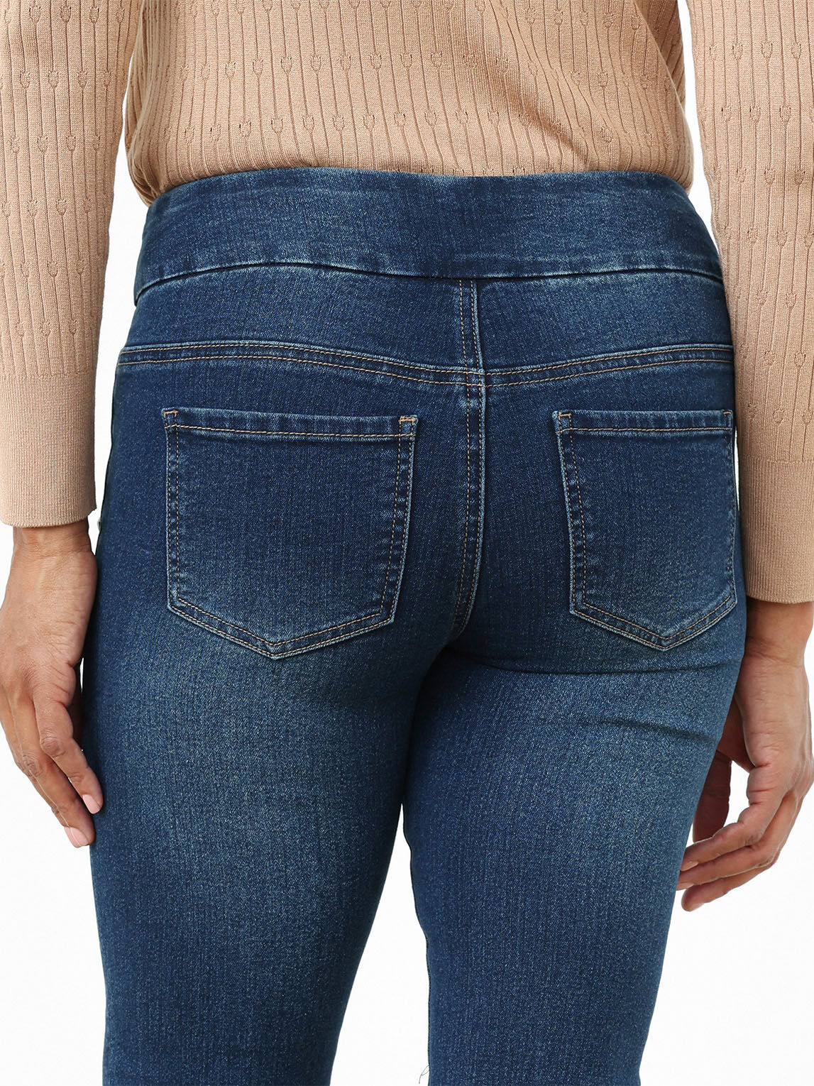 CLEO Dark Wash Slim-Leg Pull-On Jeans by GG