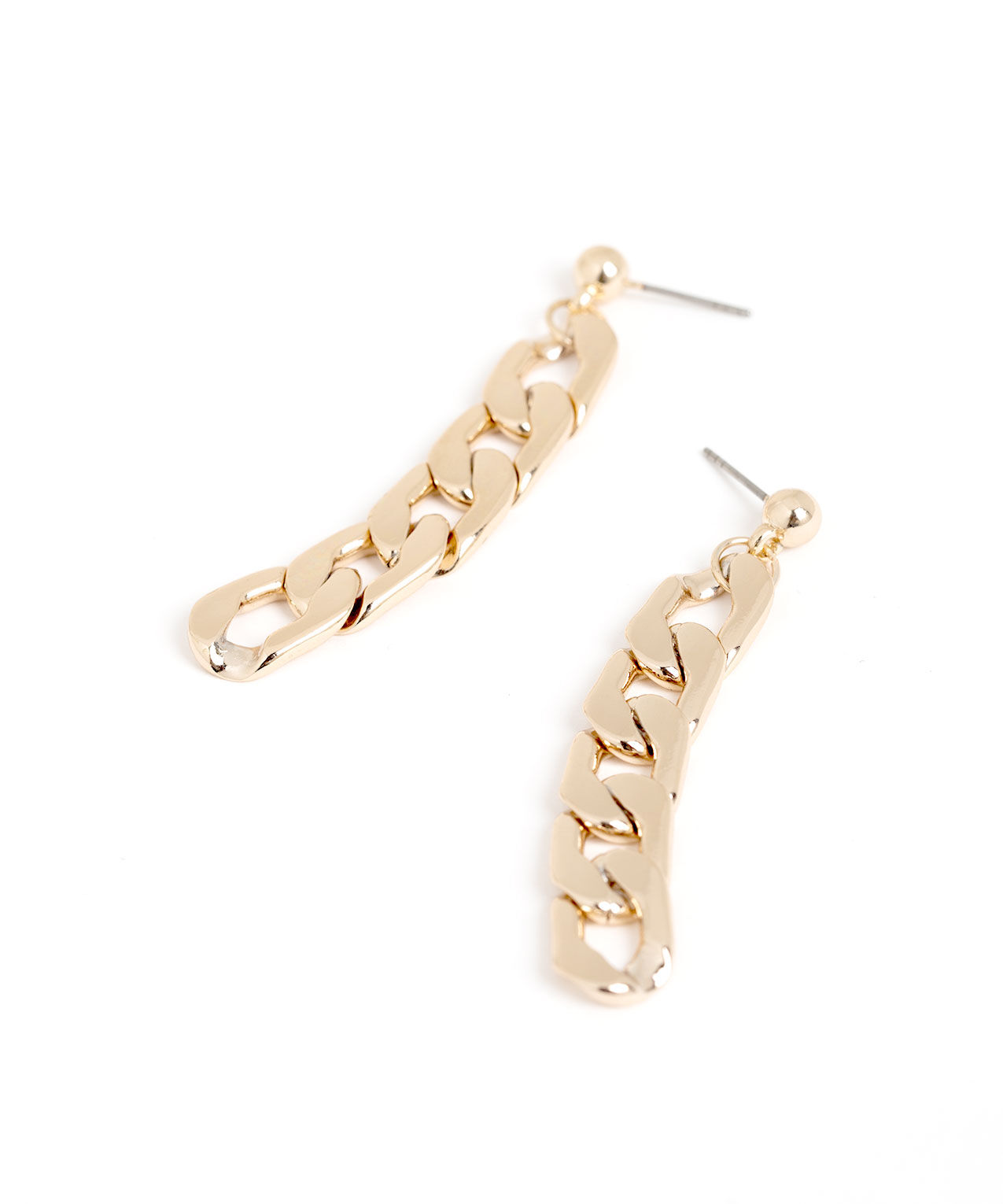 Linear gold earrings hot sale
