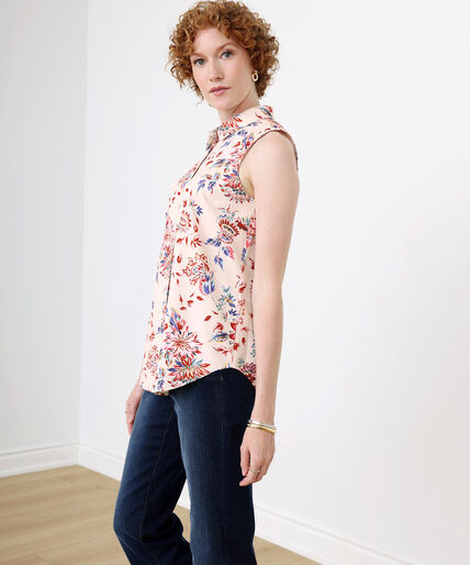 Sleeveless Button-Up Collared Blouse  Image 2