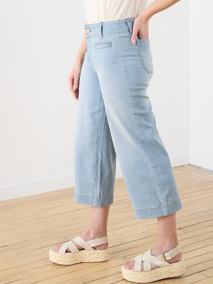 Haylie Wide Leg Crop Jeans Image 2