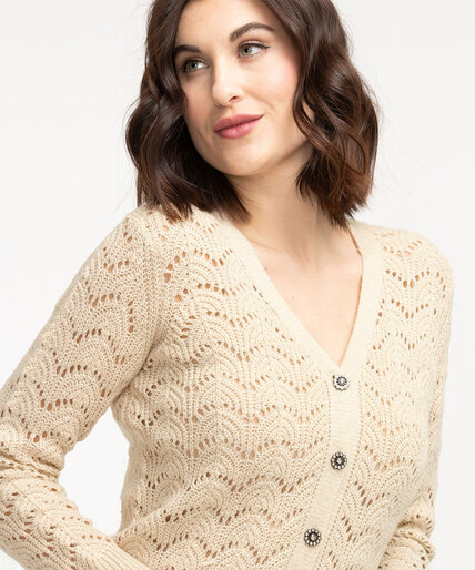 Recycled Cozy Pointelle Cardigan Image 3