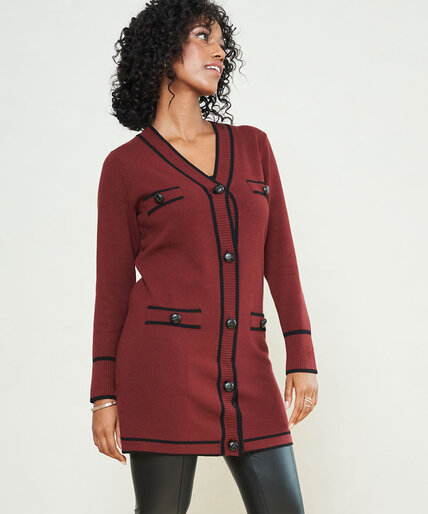 Long Button Front Cardigan Image 3