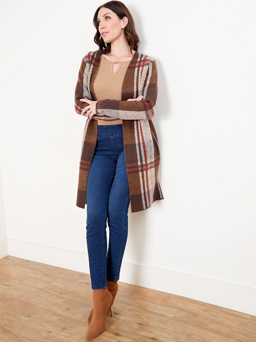 Gingham cardigan cheap