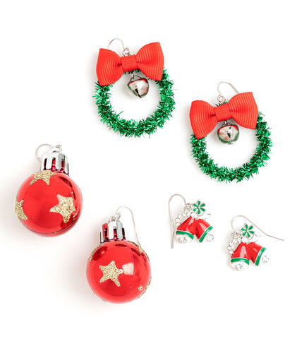Festive Christmas Earring 3-Pack Image 1