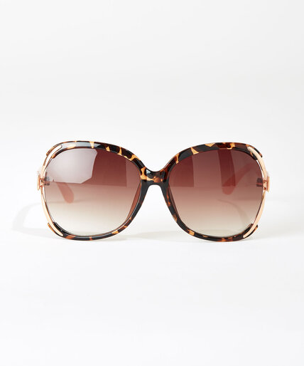 Tortoise Sunglasses with Rose Gold Accents Image 1