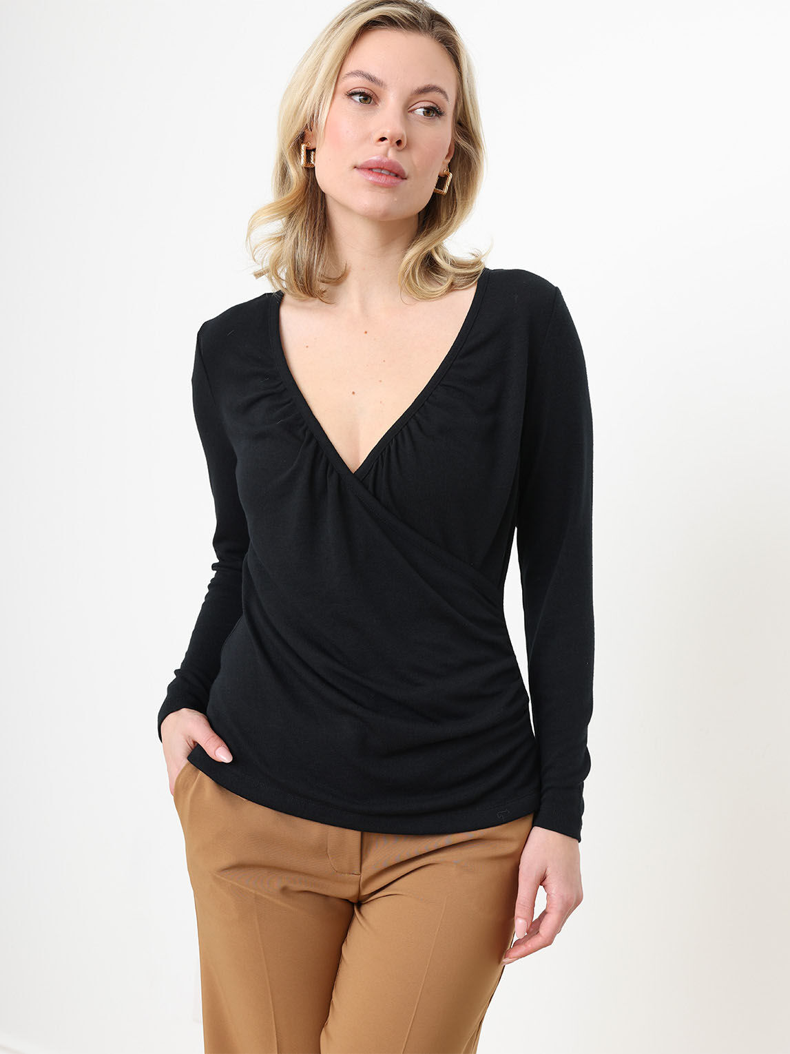 Petite long sales sleeve top