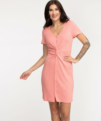 Ribbed Knot Front Dress Image 5