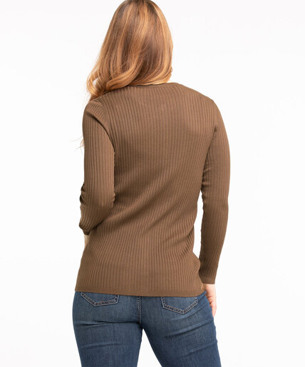 Ribbed Button Front Cardigan Image 3
