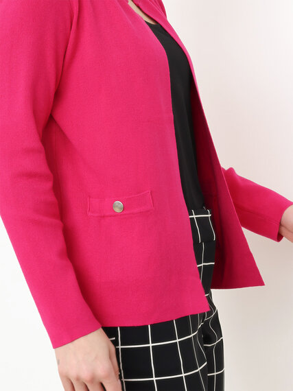 Petite Long Sleeve Open Front Knit Cardigan Image 4