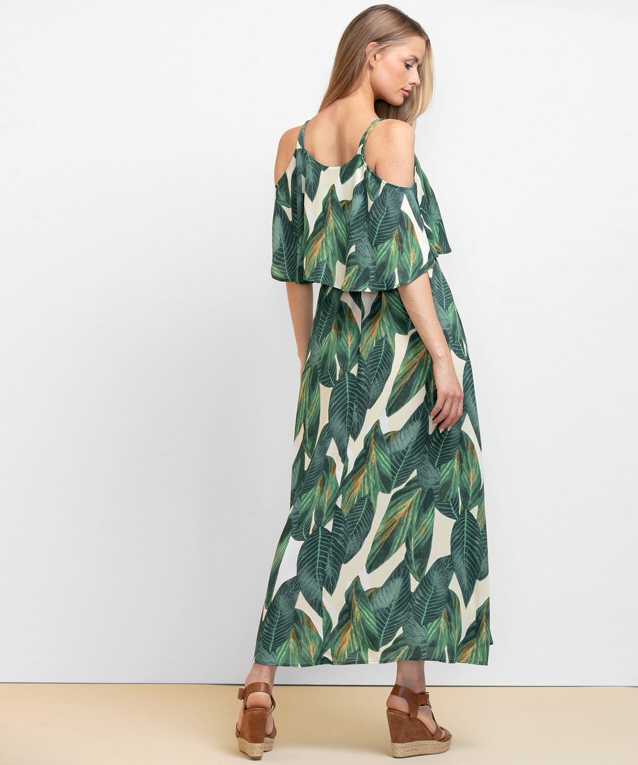 Cold shoulder maxi best sale blouse
