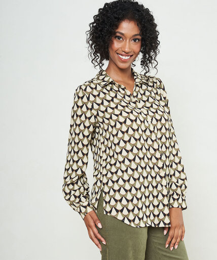 Button Front Collared Shirt Image 5