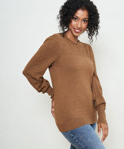 Low Impact Pointelle Sweater Image 4