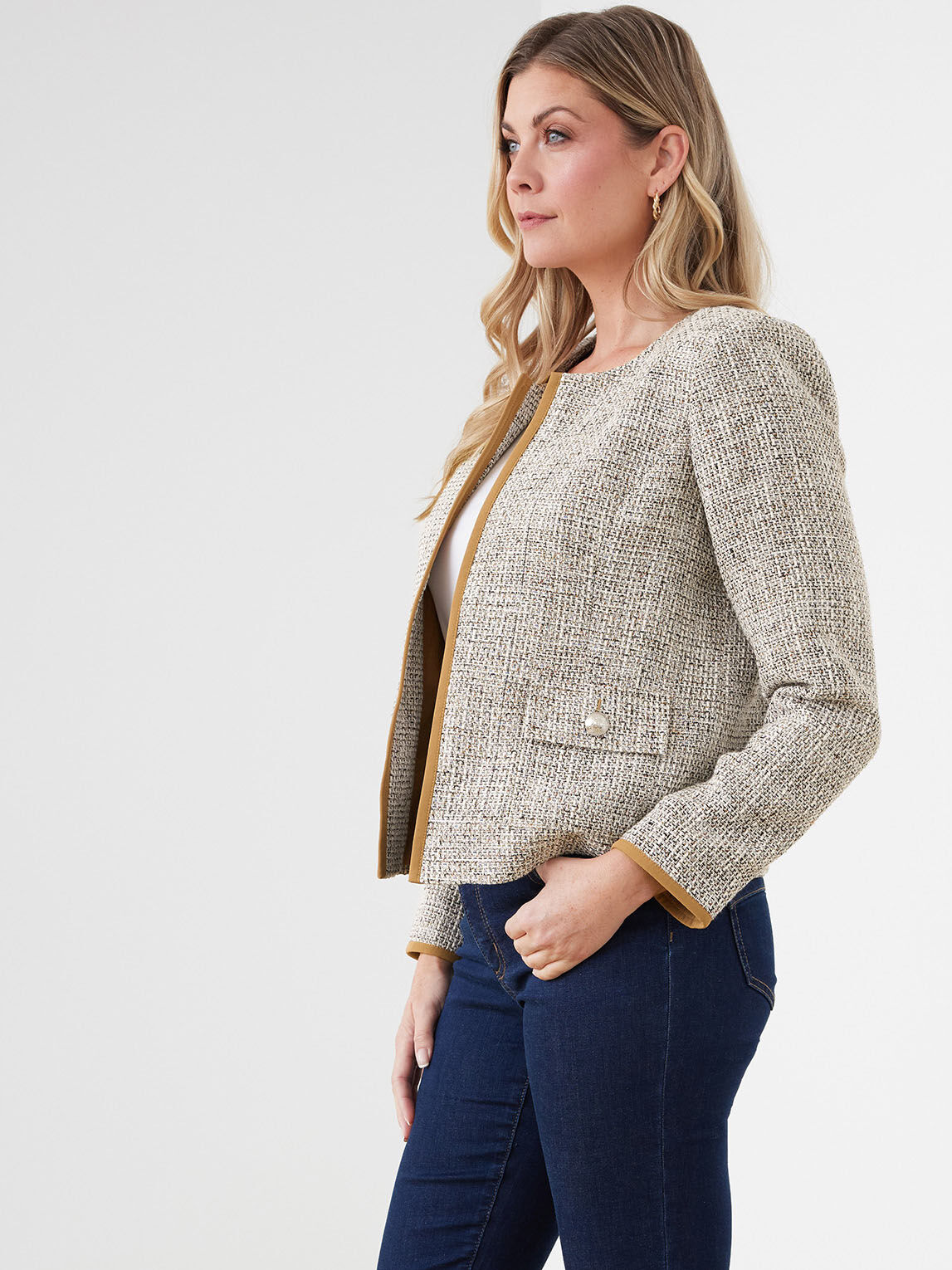 New look tweed best sale blazer