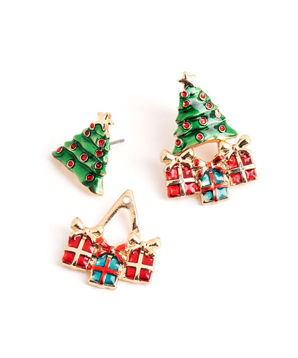 Christmas Tree Stud Earring Image 1
