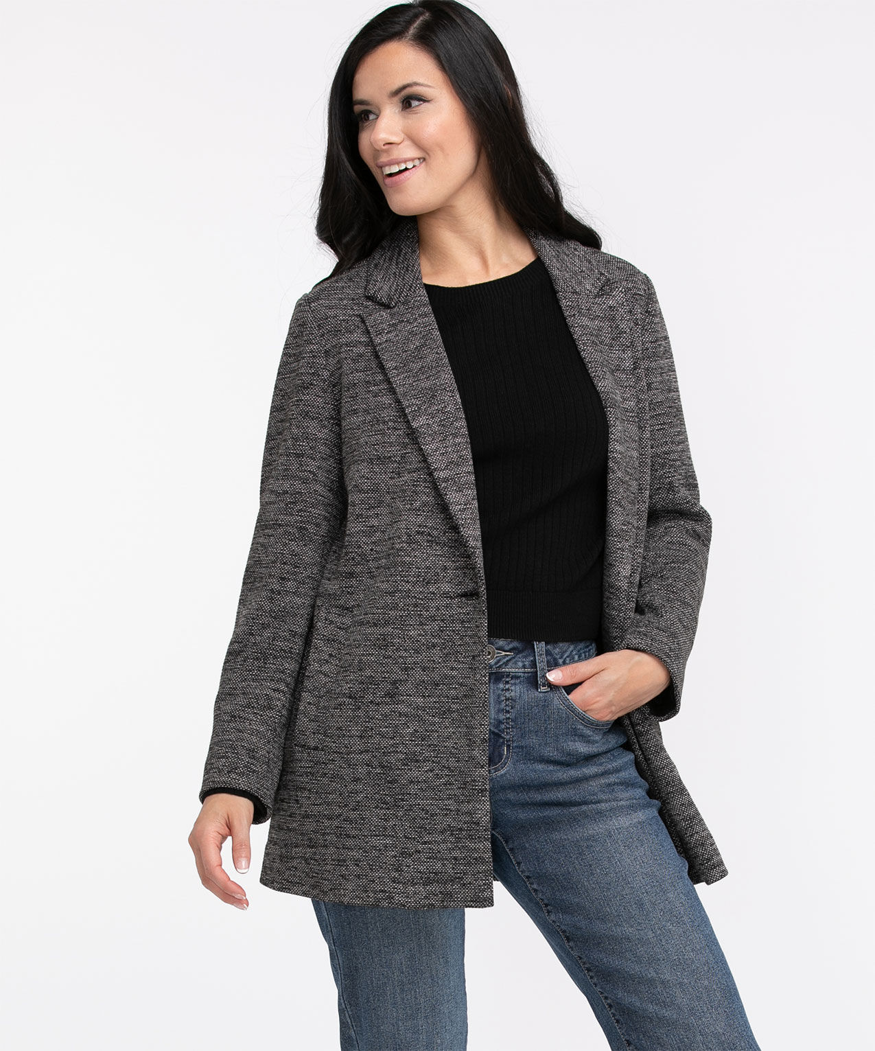 Jacquard Knit Boyfriend Blazer Cleo 4000004309