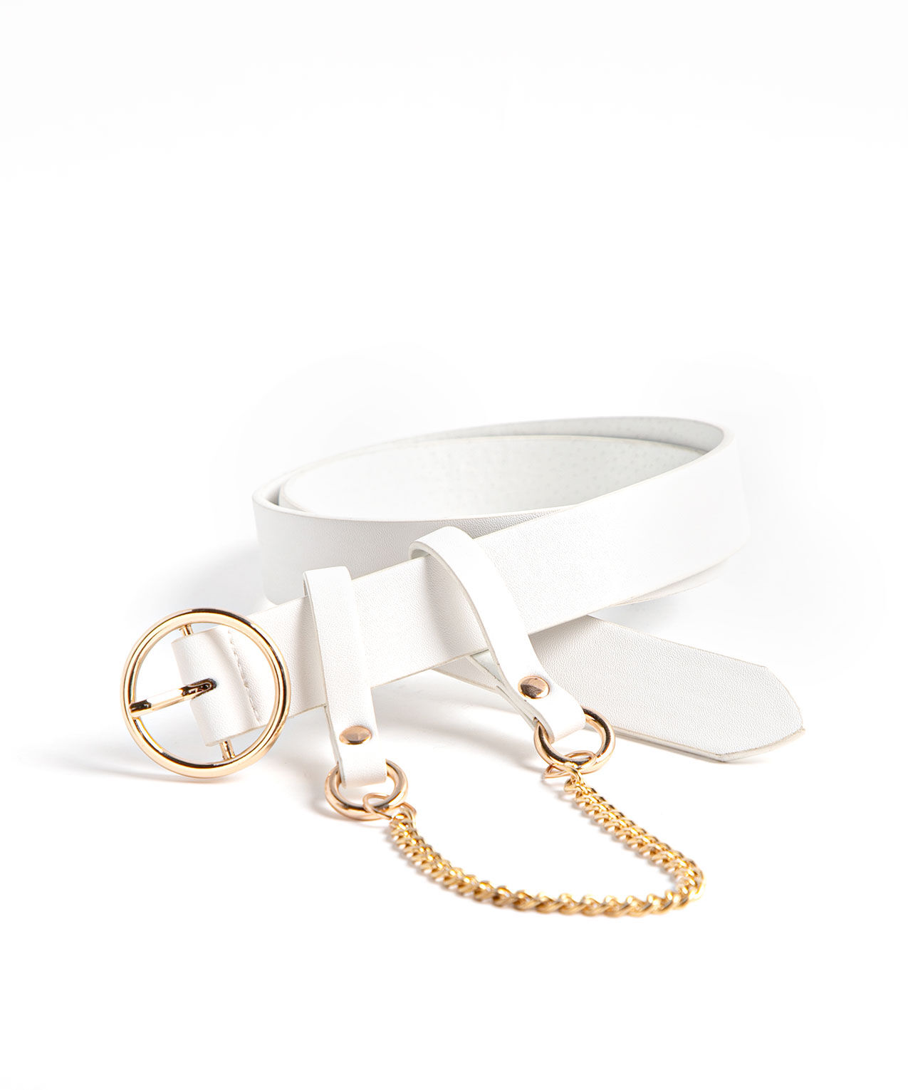 White chain belt discount