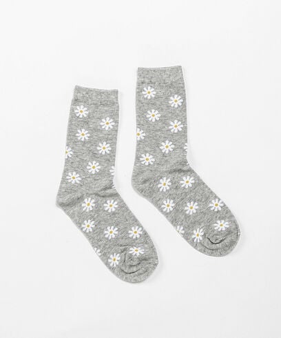 Daisy Print Crew Socks