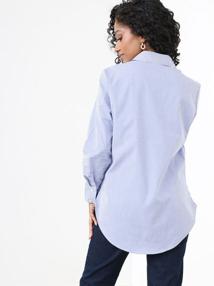 Petite Long Sleeve Collared Cotton Relaxed Fit Shirt Image 4