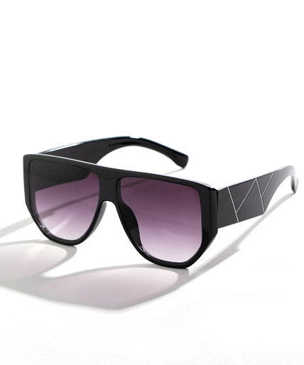 Oversized Zigzag Arm Sunglasses Image 1