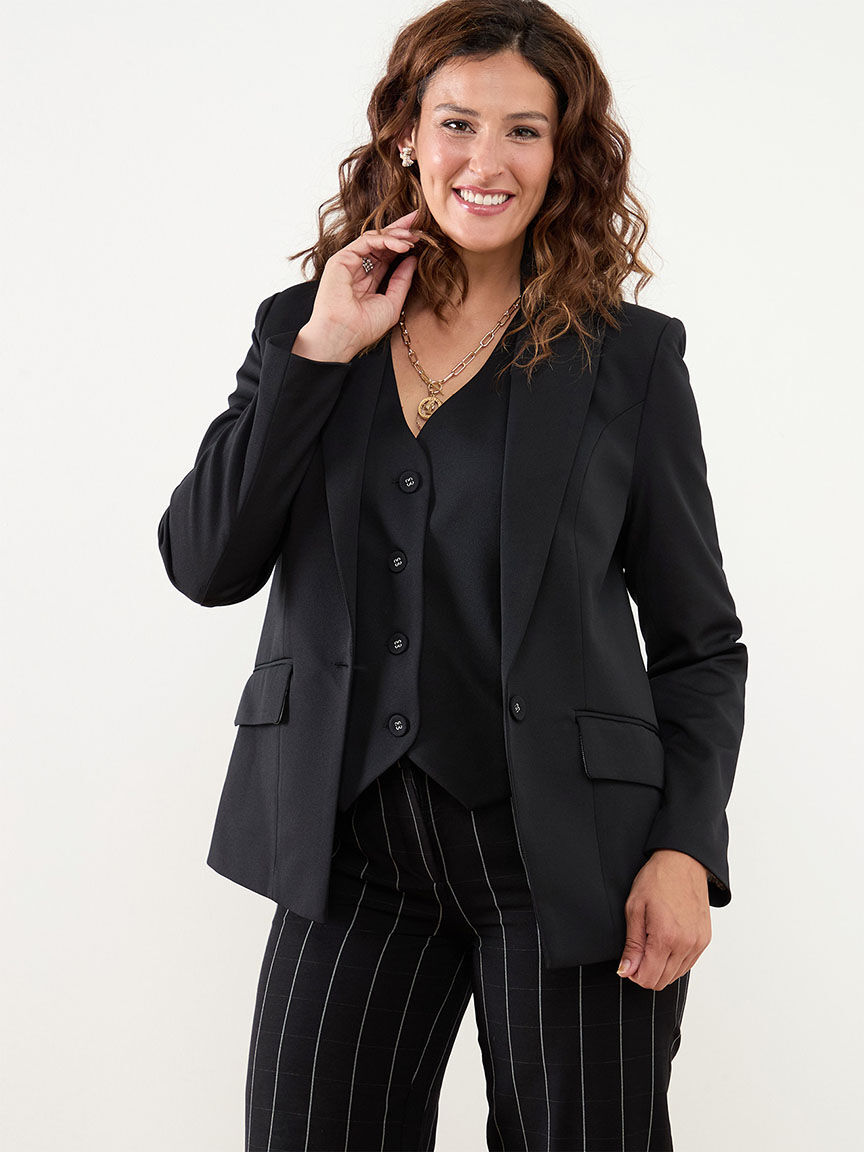 Black petite suits clearance