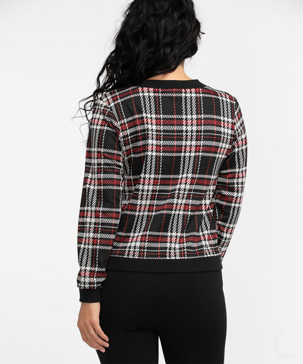 Plaid Knit Pullover Image 4