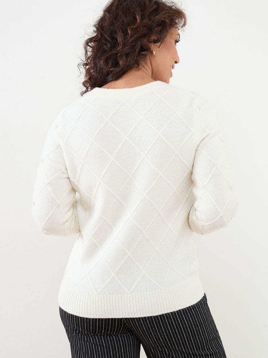 Sweater with pearl detail online