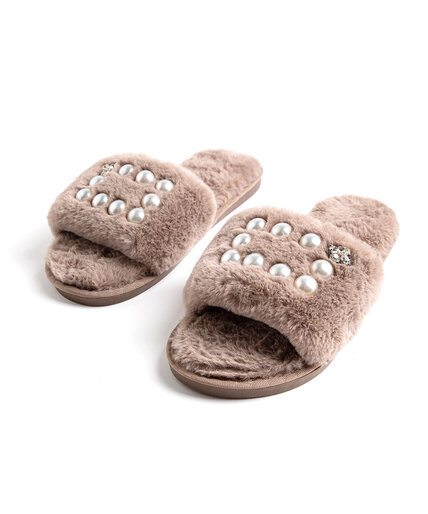 Plush Pearl Slippers Image 2