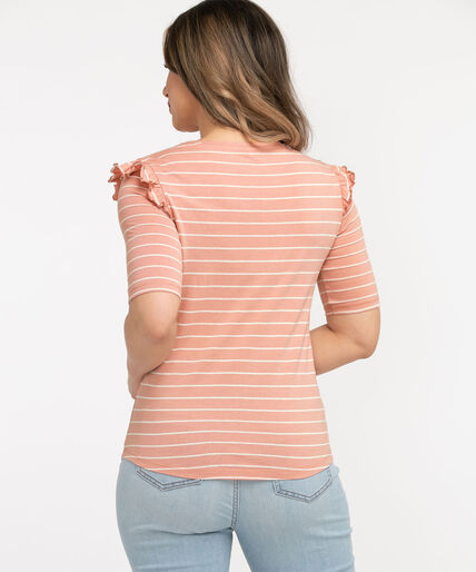 Cotton Blend Frill Sleeve Tee Image 4
